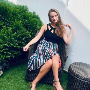 HIGH-LOW MIDI DRESS - PARTY, OCCASION, GUEST